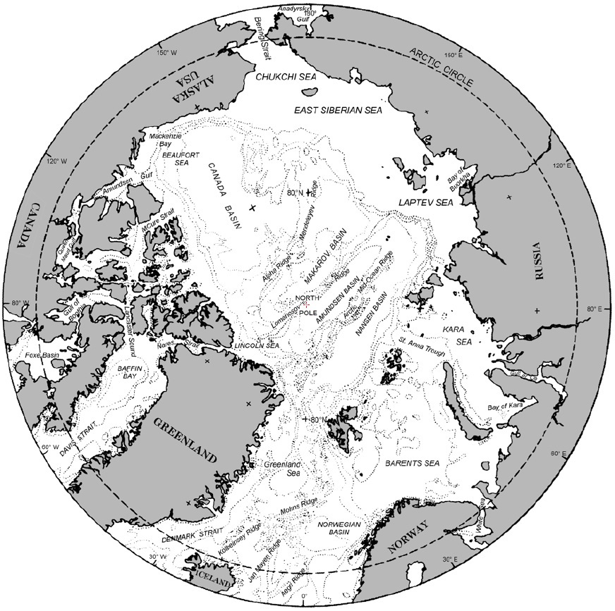 Areale Artico - Fondale oceanico